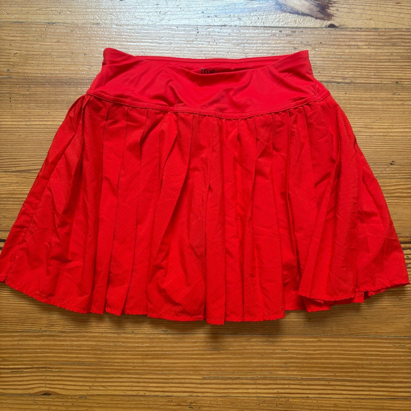 True bright red please athletic mini skort SIZE M