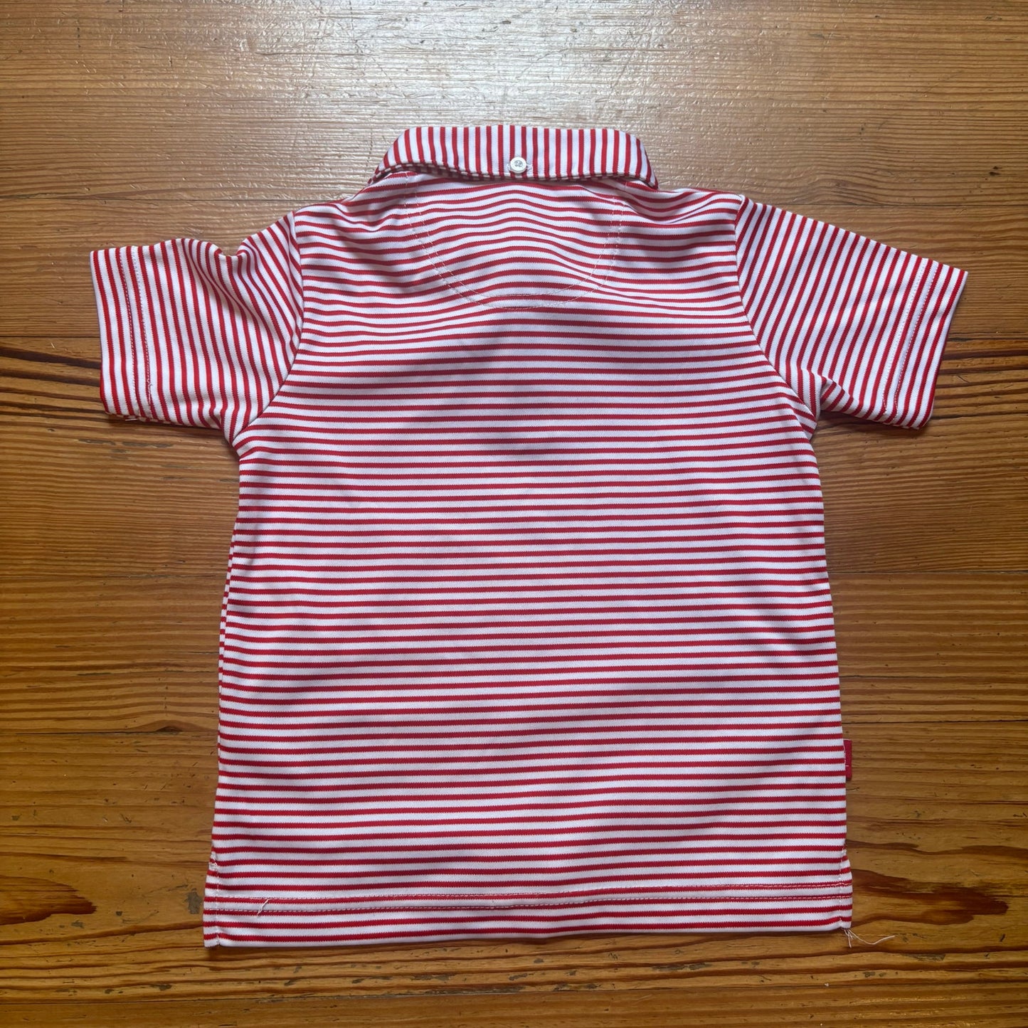 Garb red white striped Georgia Bulldogs short sleeve toddler polo shirt SIZE 3T