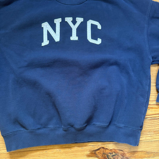 PacSun navy blue NYC pullover crew sweatshirt SIZE L