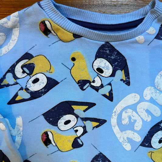 Bluey blue Bluey graphic crew long sleeve sweatshirt SIZE 3T
