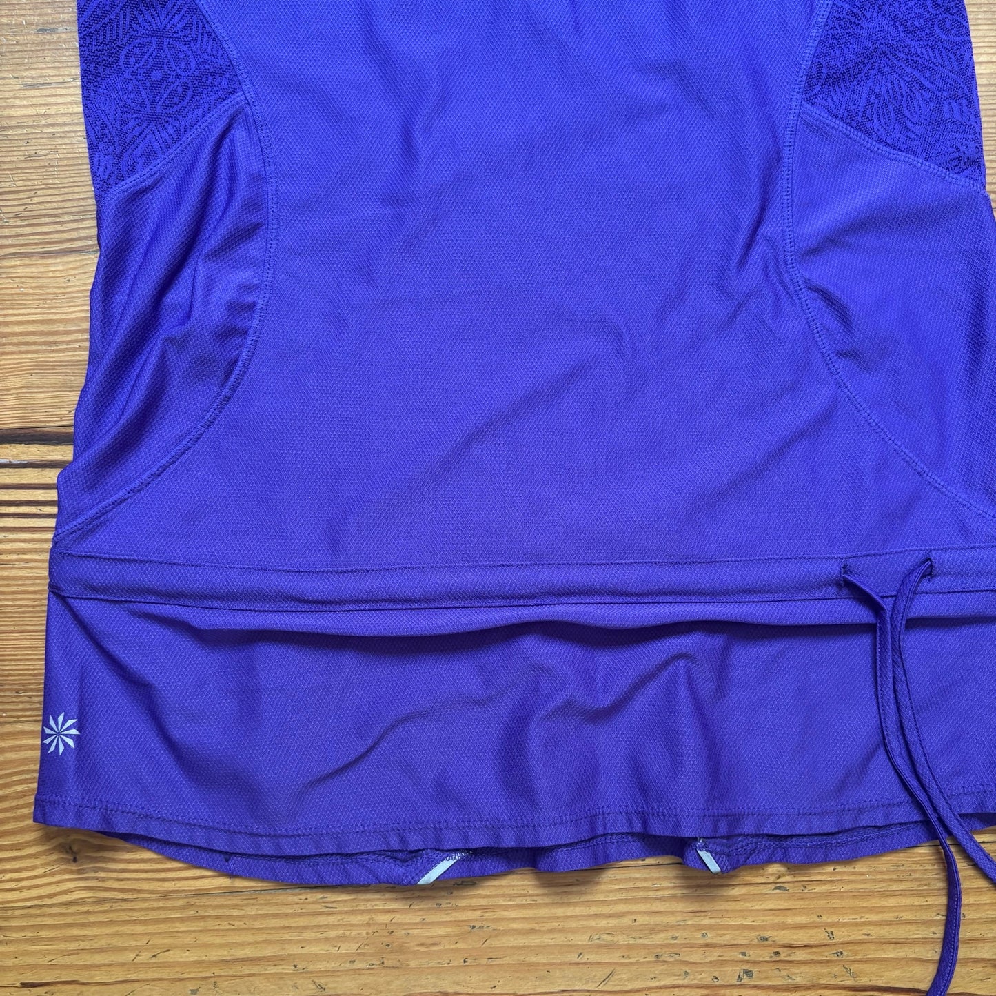 Athleta dark purple lace accents athletic tank top SIZE S