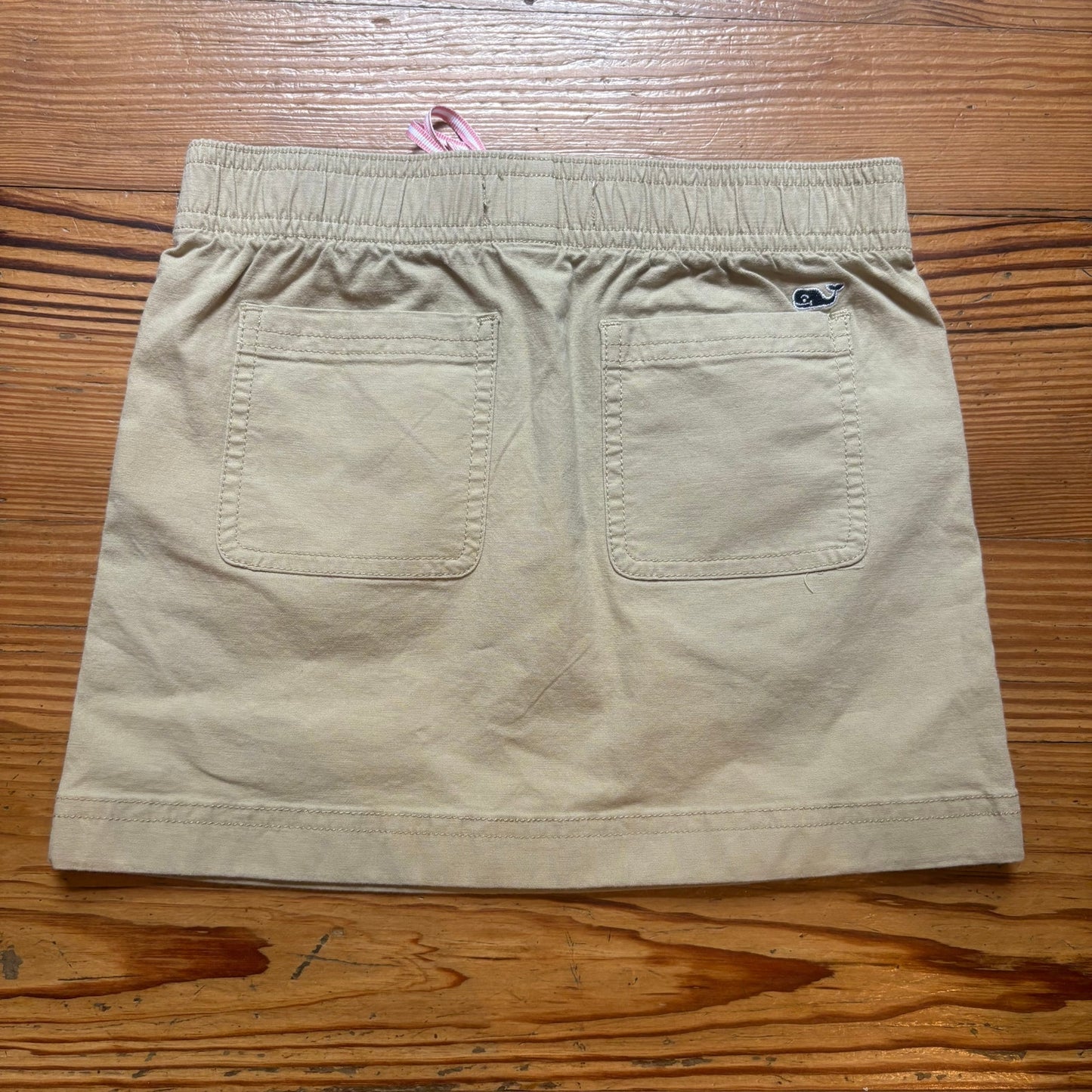 NWT Vineyard Vines beige elastic waistband girls skirt SIZE 5