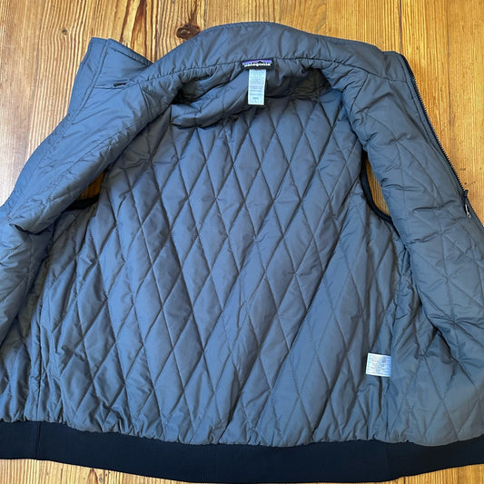 Patagonia mens black sweater full zip vest SIZE L