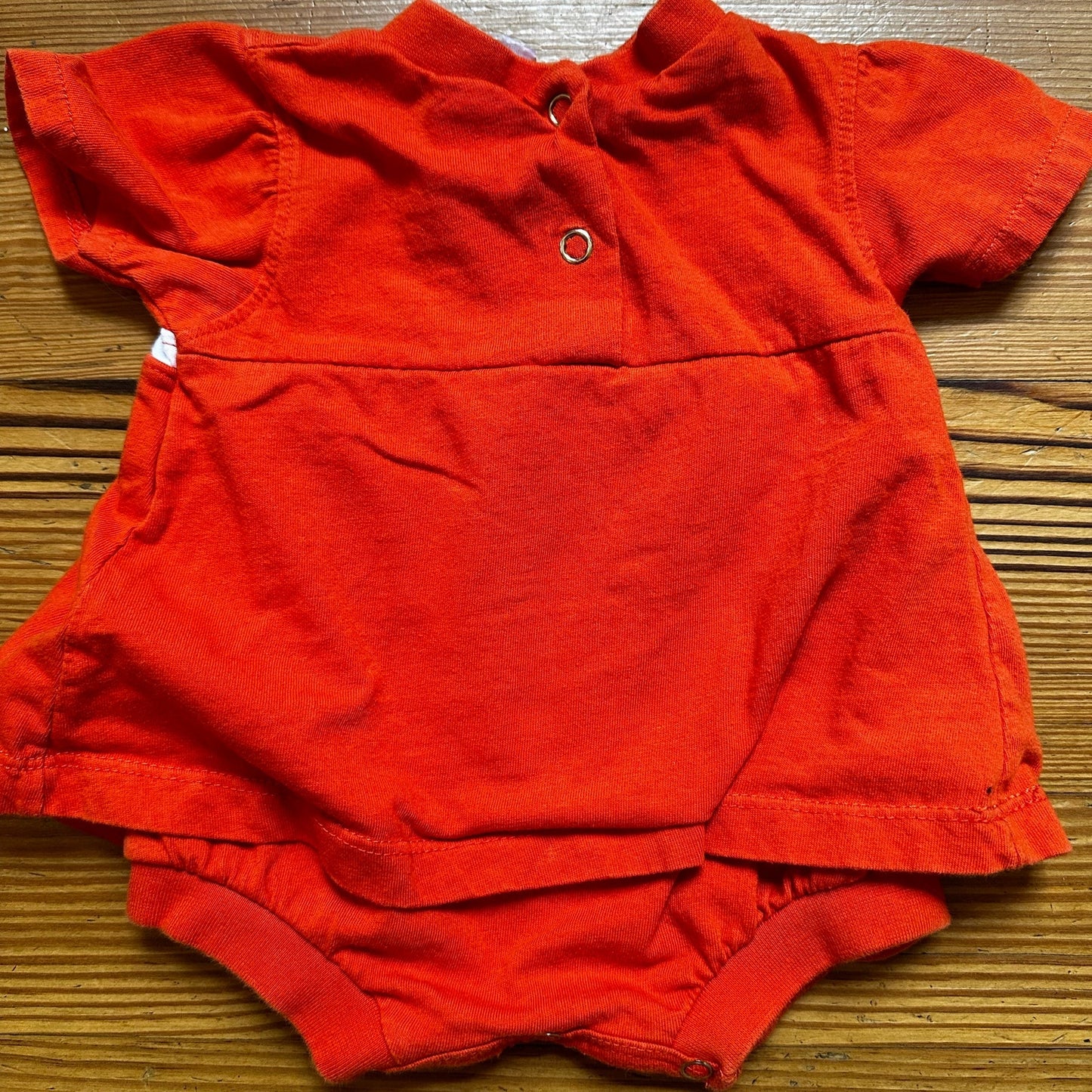 Little King orange Clemson short sleeve dress one piece SIZE 6M