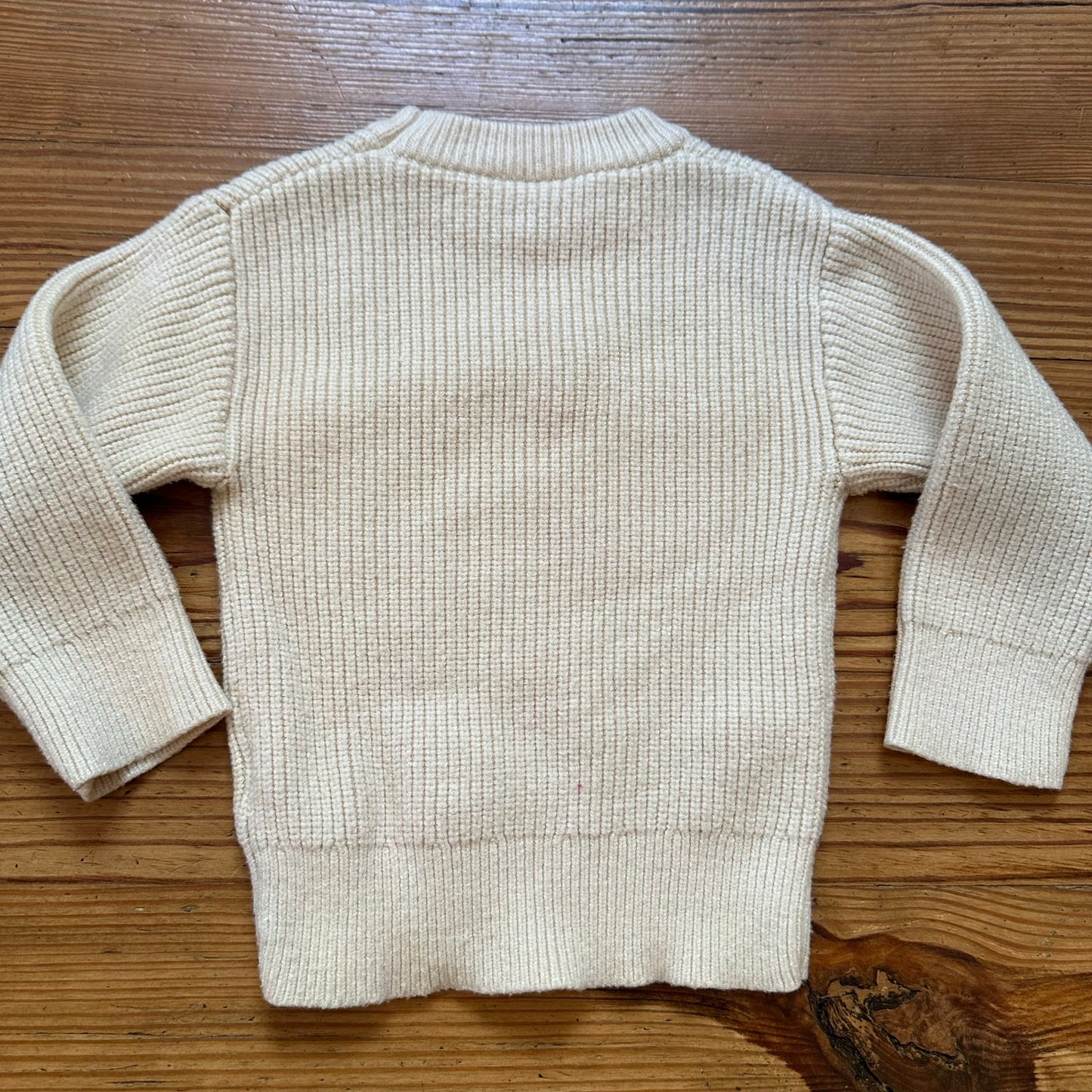 Shein ivory red Christmas Merry knit crew sweater SIZE 12-18M