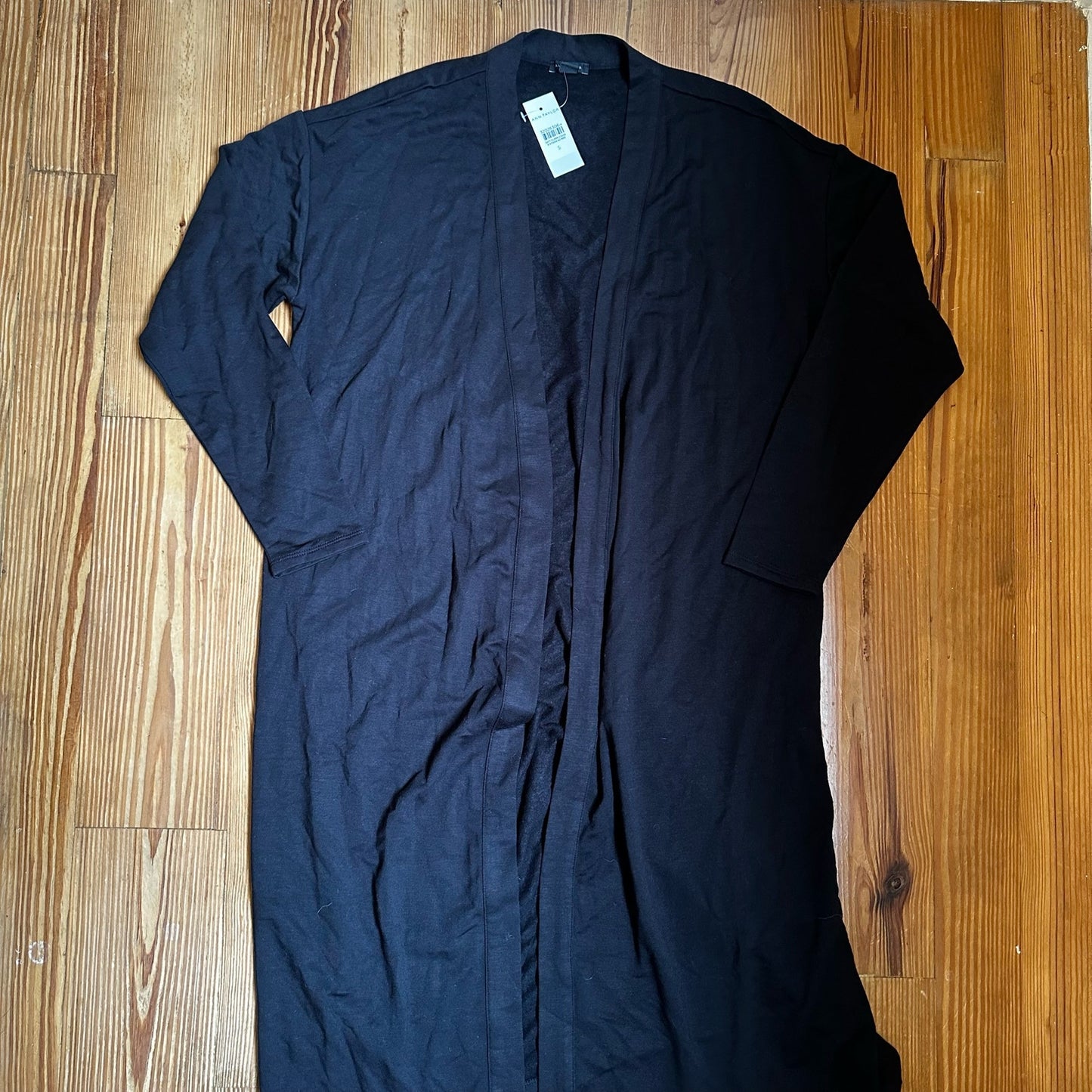 NWT Ann Taylor black open trench cardigan sweater SIZE S
