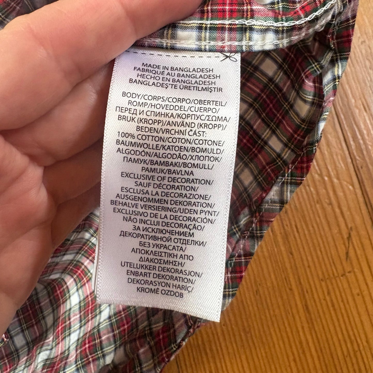 Polo Ralph Lauren red white plaid long sleeve button up boys shirt SIZE L