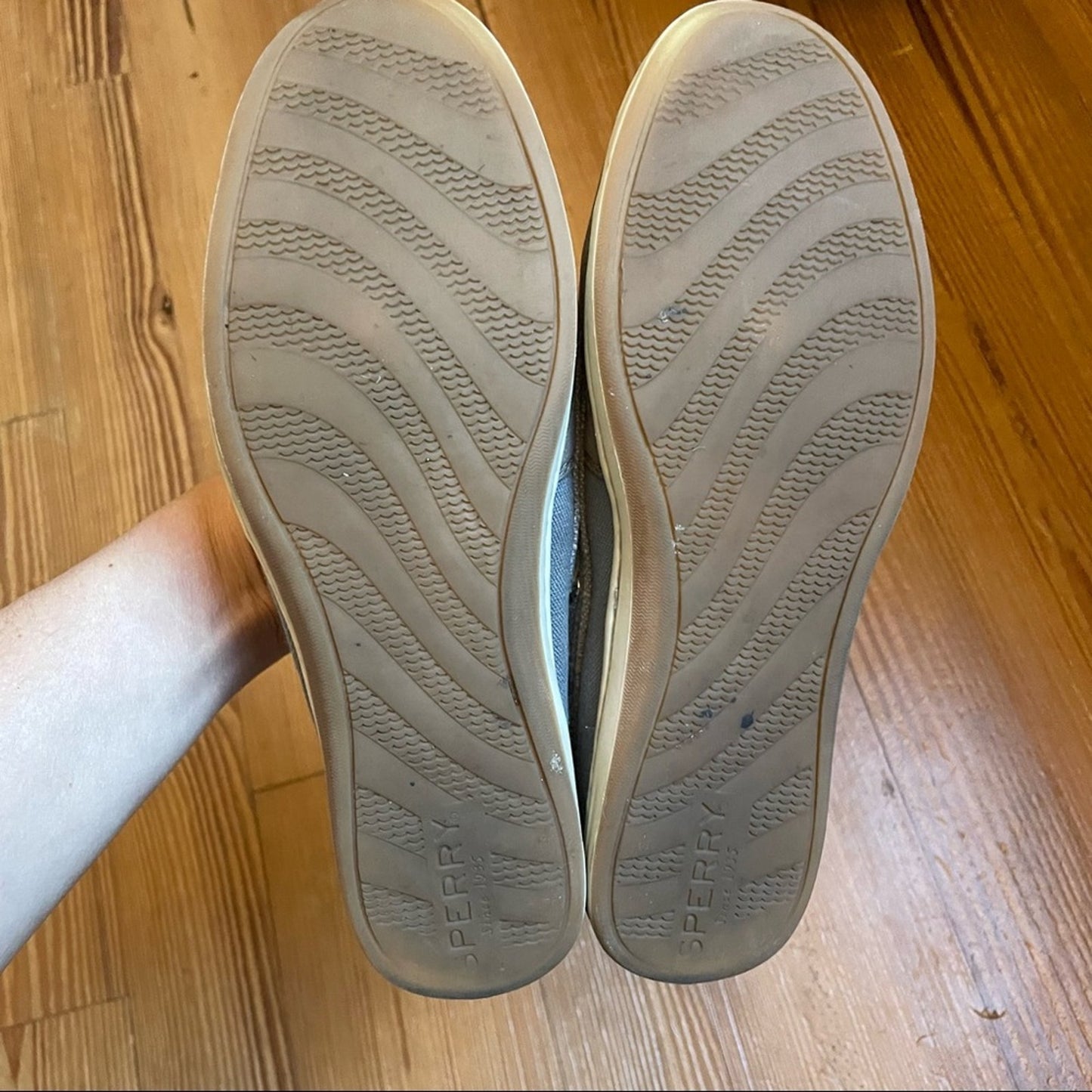 Sperry Top Slider brown gray boat show SIZE 7.5M