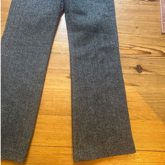 Express Editor black tweed wool blend herringbone wide leg trouser pants SIZE 8R