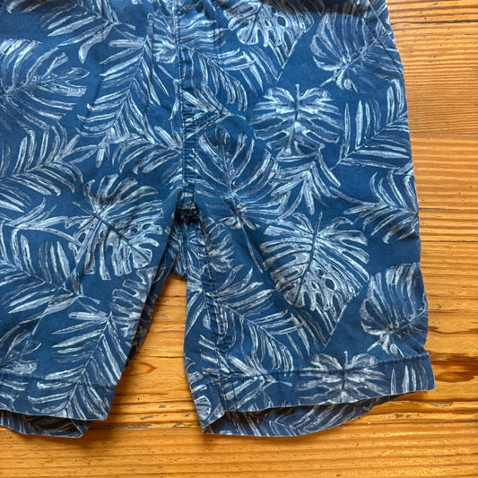 Children's Place blue denim leave print drawstring boys shorts SIZE 5