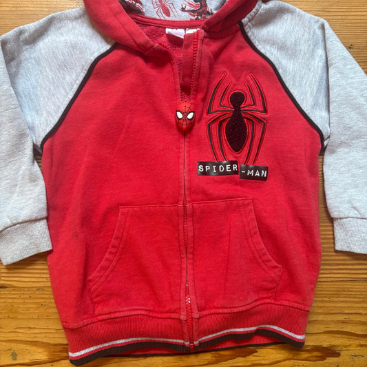 Marvel Spiderman full zip hooded graphic boys sweatshirt SIZE 6