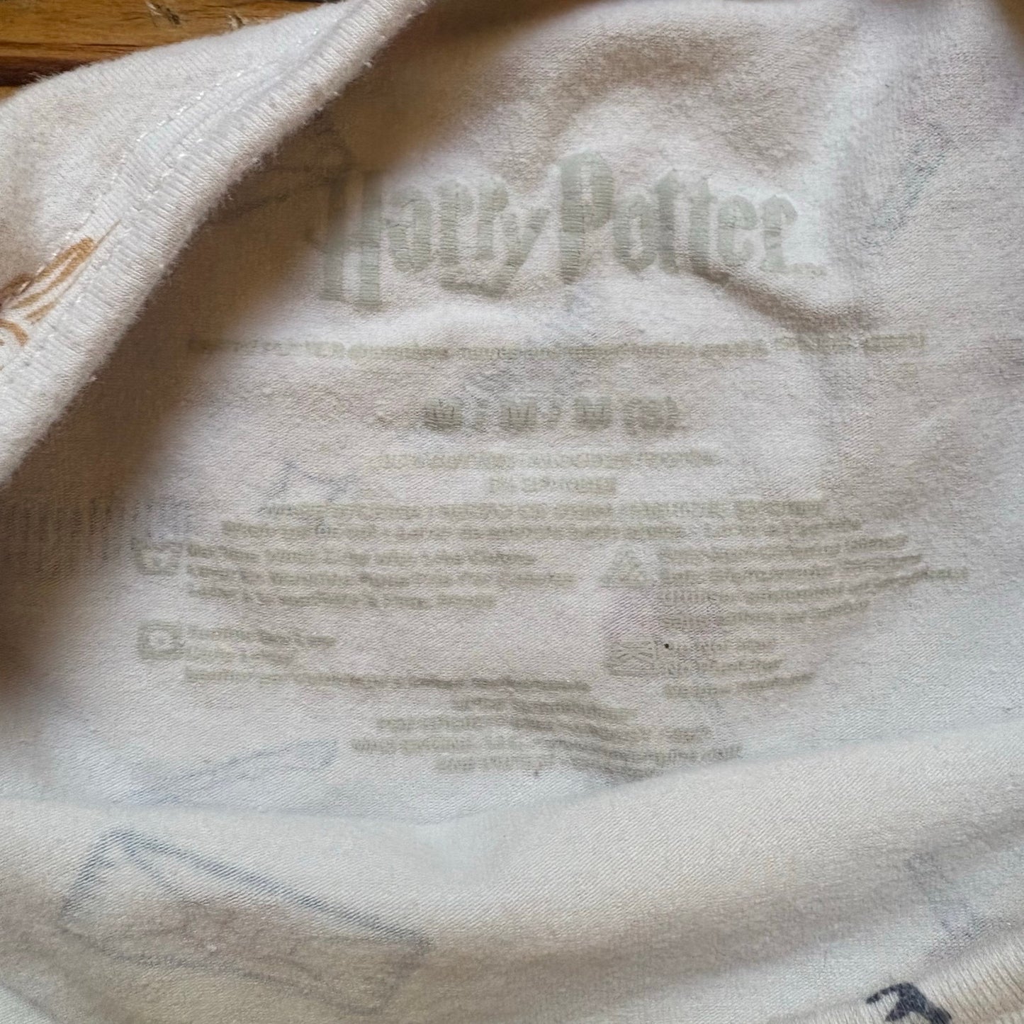 Harry Potter white letter owl wand graphic long sleeve girls dress SIZE M