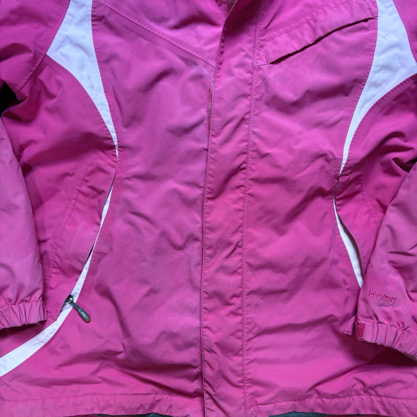 The North Face pink sweater lined full zip heavy winter coat SIZE L