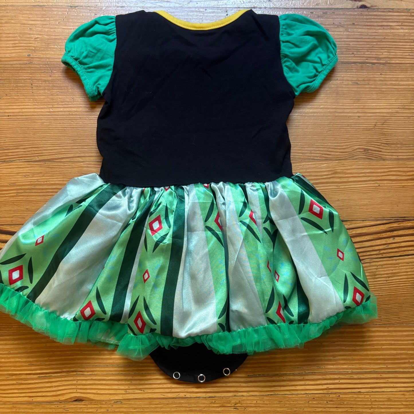 Disney Frozen Anna black green tutu one piece short sleeve bodysuit SIZE 18-24M
