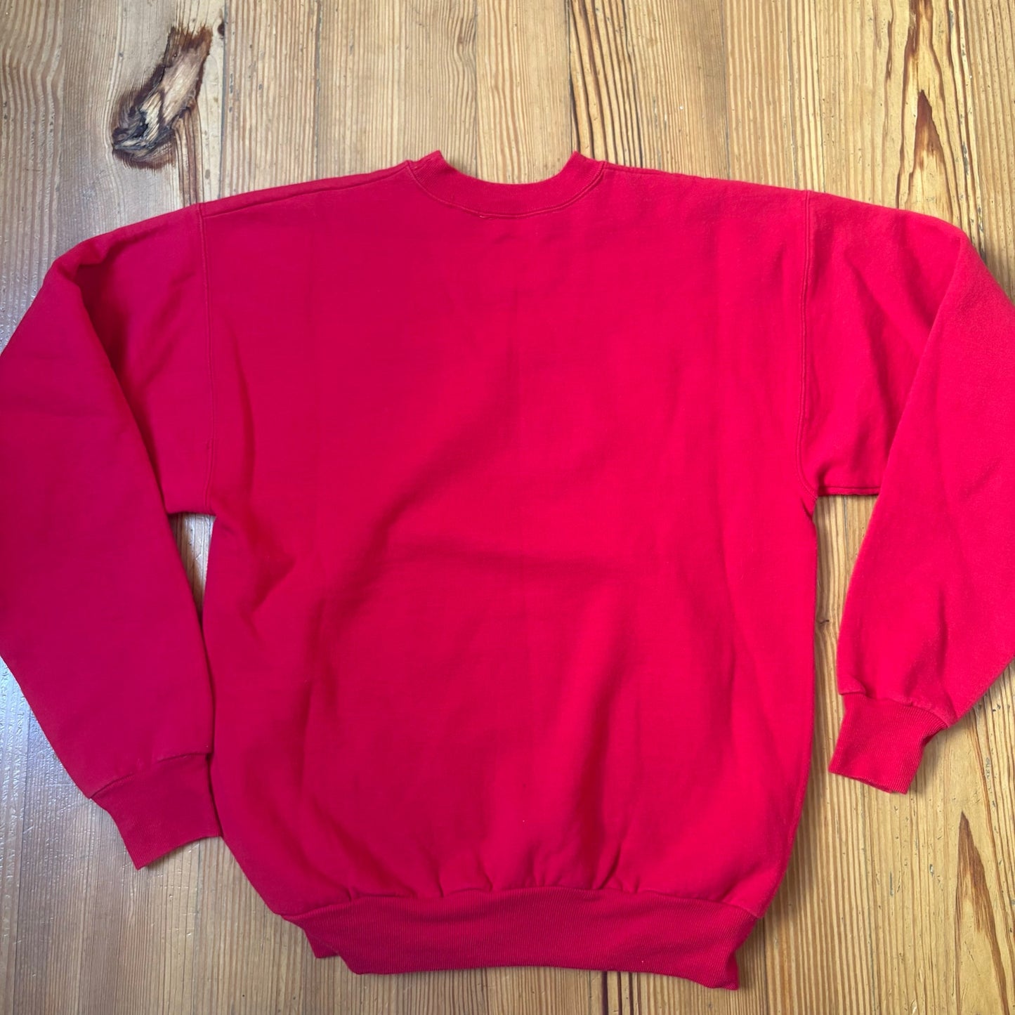 Hanes red Mickey Mouse Christmas lights graphic crew sweatshirt SIZE S