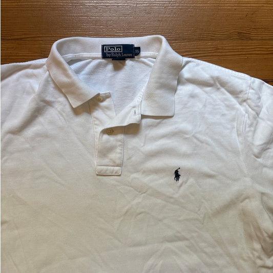 Polo Ralph Lauren white short sleeve cotton mens polo shirt SIZE XL