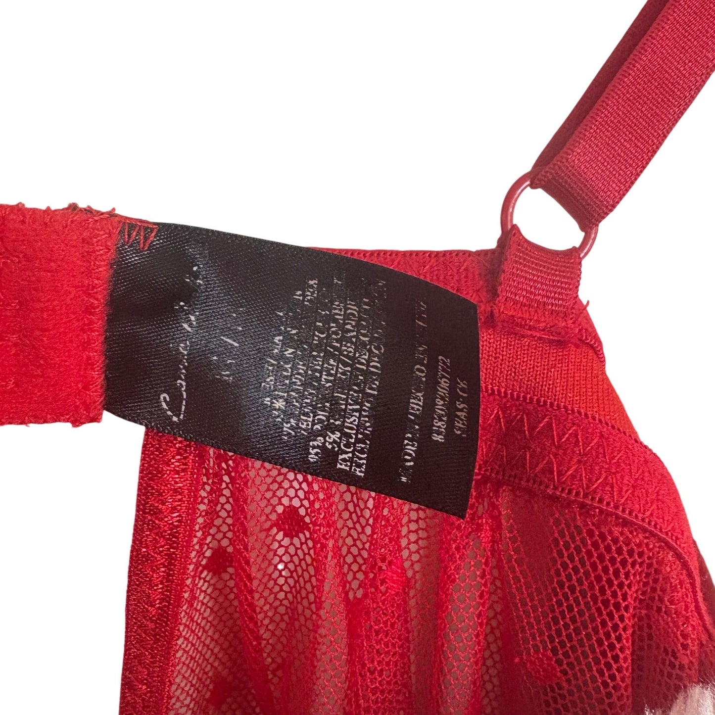 Carrie Amber red white Santa Christmas sheer lingerie dress SIZE M