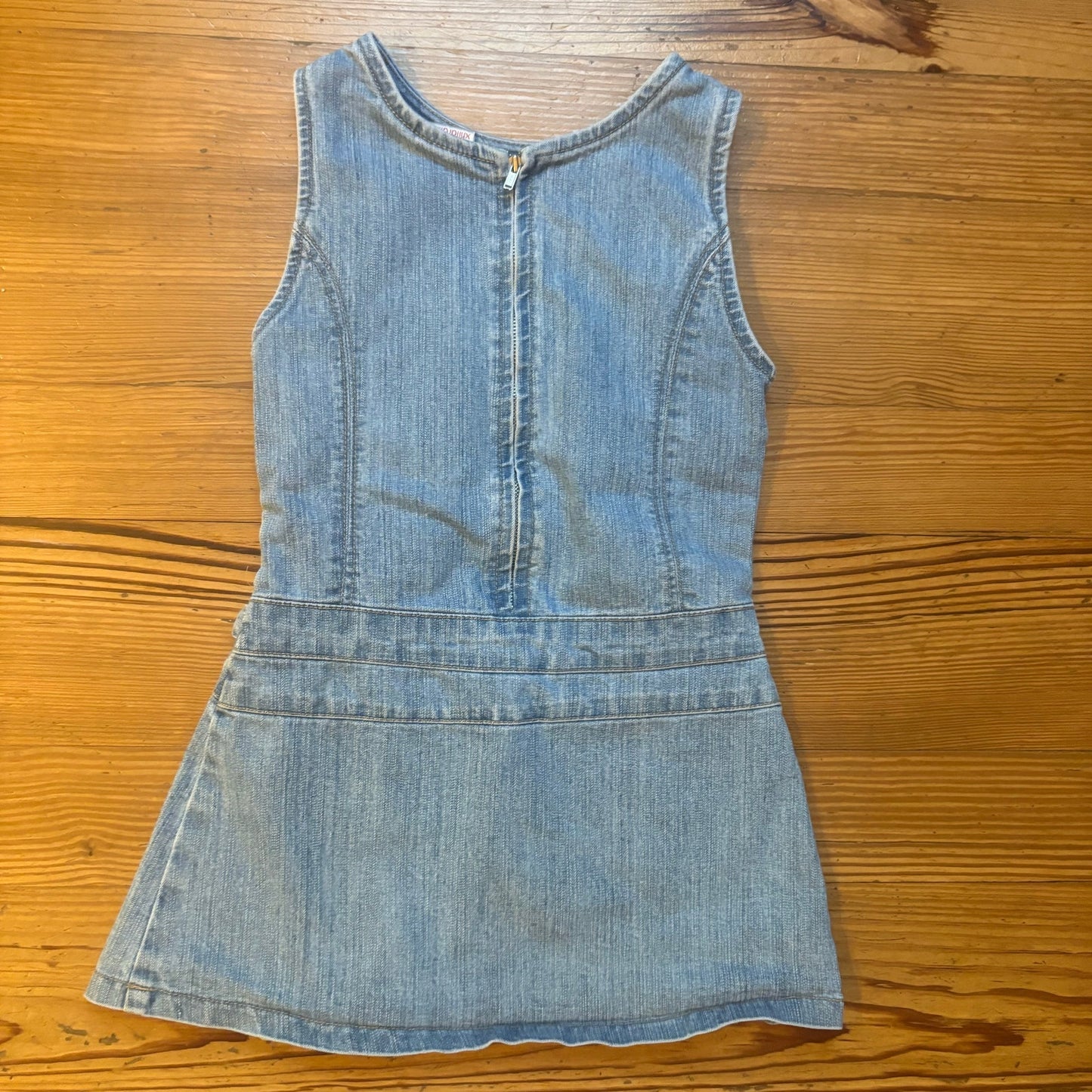 Xhilaration 90s blue jean buckle sleeveless girls dress SIZE S