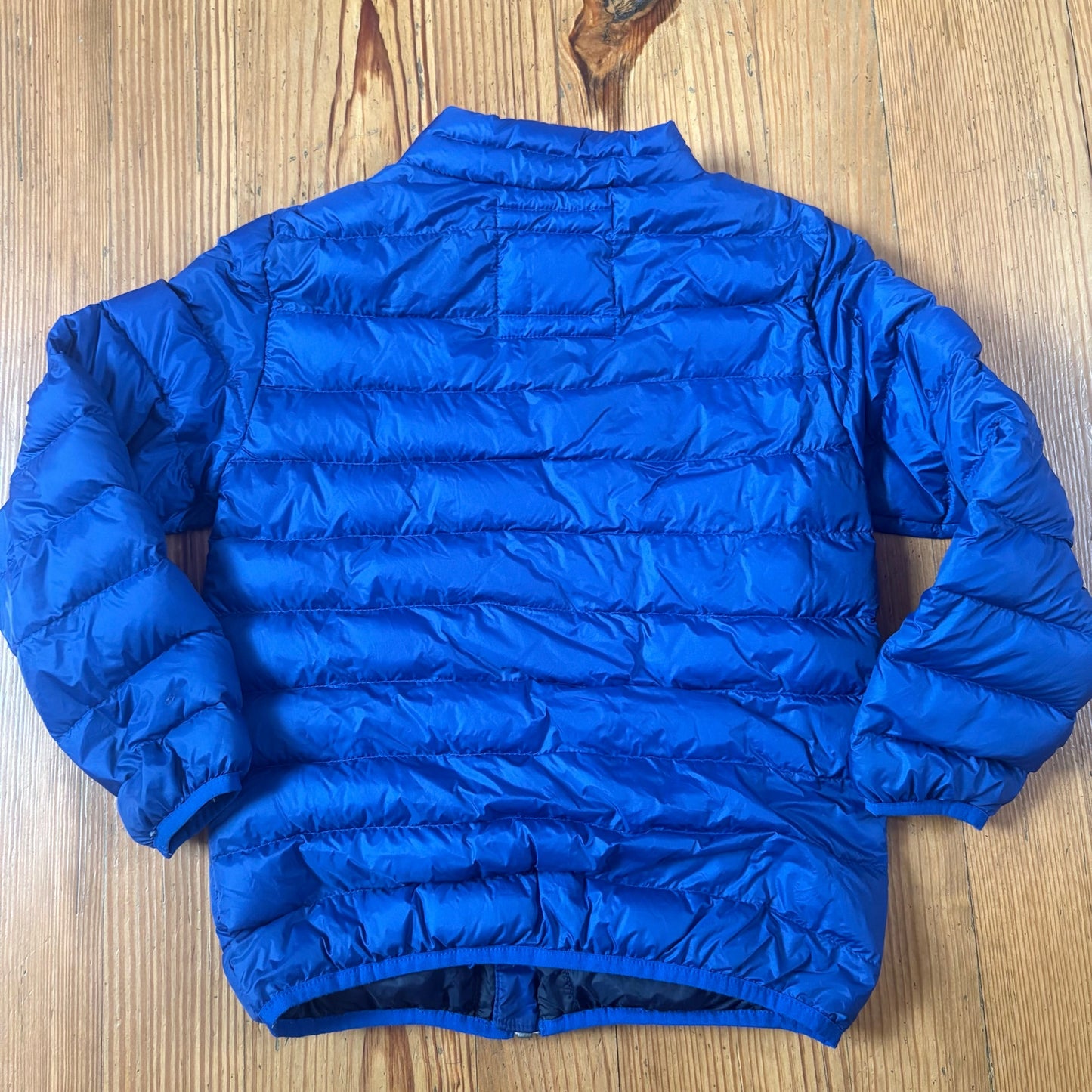 Hanna Andersson blue down full zip puffer kids coat SIZE 7