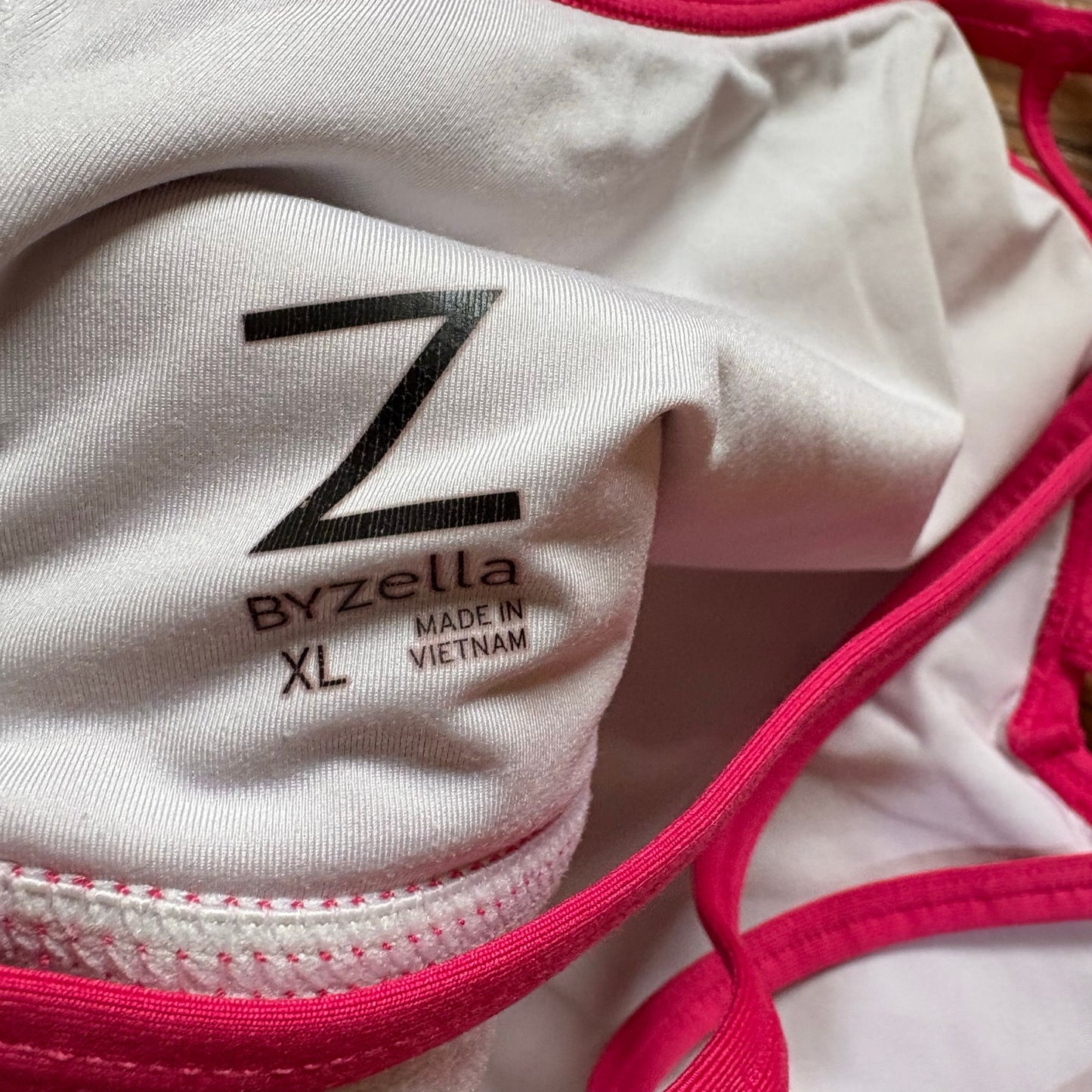 Z by Zella hot pink strappy spot bra top SIZE XL