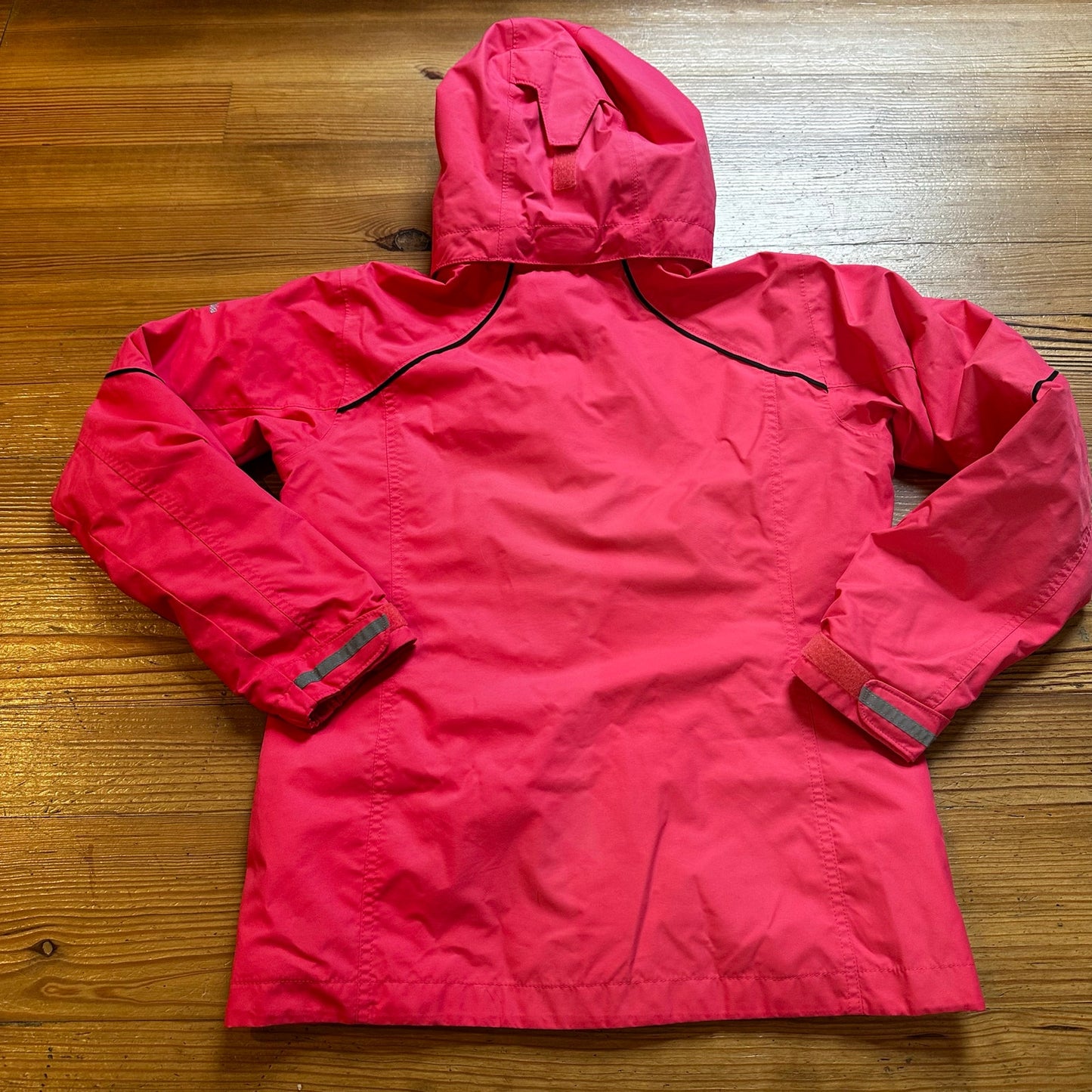 Columbia pink black accents hooded utility jacket SIZE 14