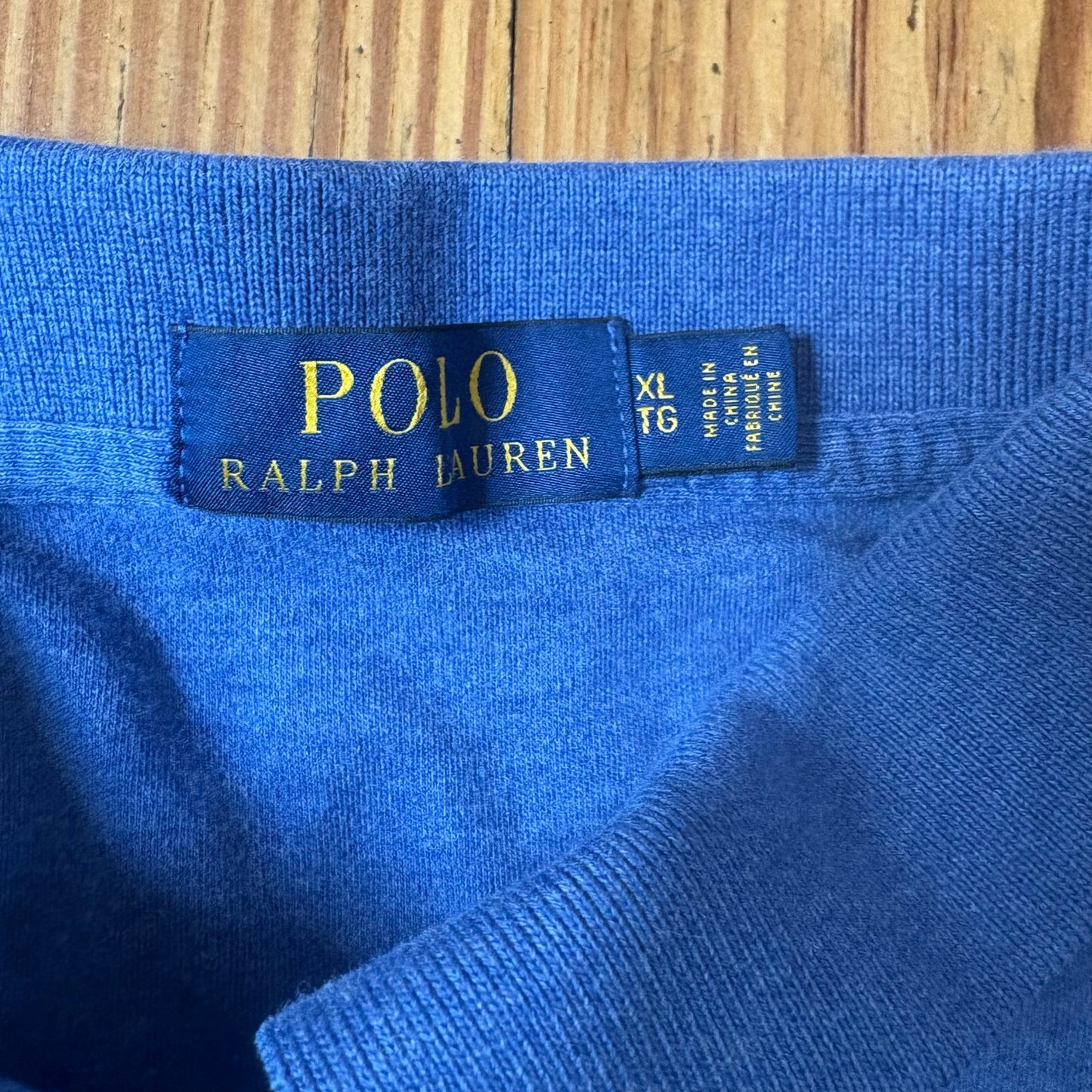Polo Ralph Lauren blue navy pony short sleeve cotton mens polo shirt SIZE XL