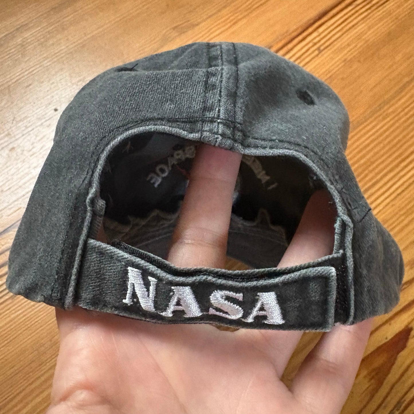 NASA dark gray I Need Space graphic adjustable baseball cap