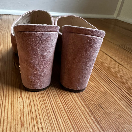 Sam Edelman Orlie soft pink suede heel sandals SIZE 7.5
