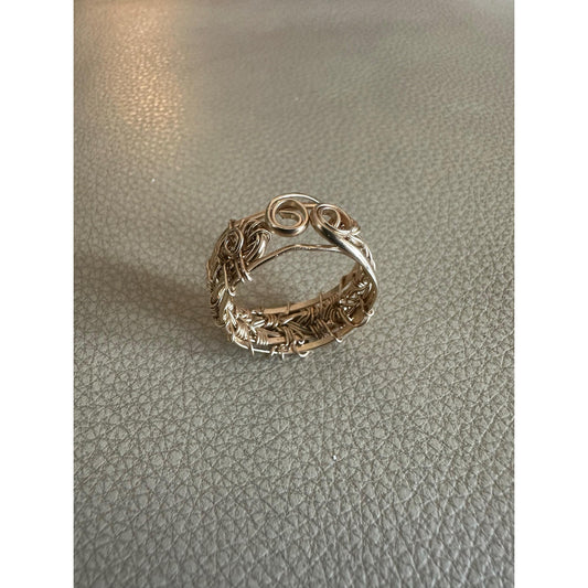 Wire Wrapped Elegant Ring made of 14k Gold Fill Ring size 10