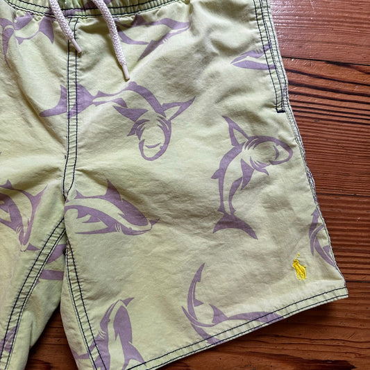 Polo Ralph Lauren pastel green shark swim trunks shorts SIZE 8