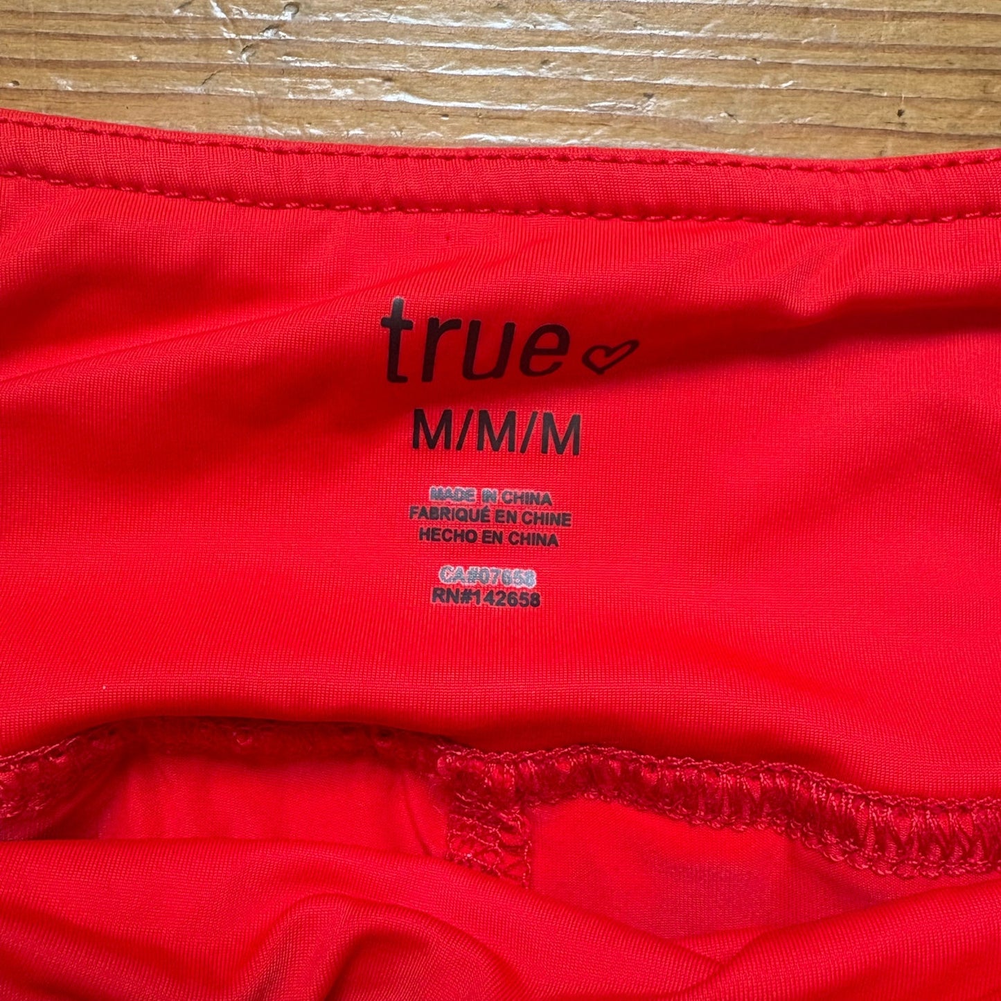 True bright red please athletic mini skort SIZE M