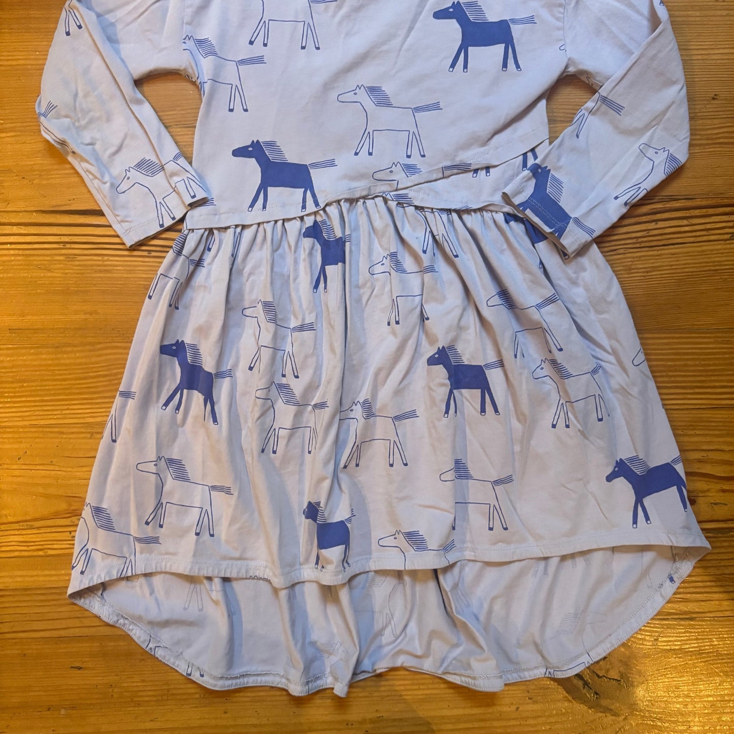 Tea purple horse equestrian long sleeve high low girls dress SIZE 10