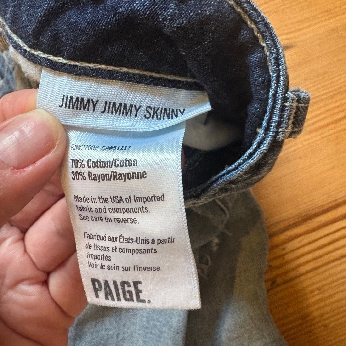 Paige light wash skinny distressed mid rise jeans SIZE 28