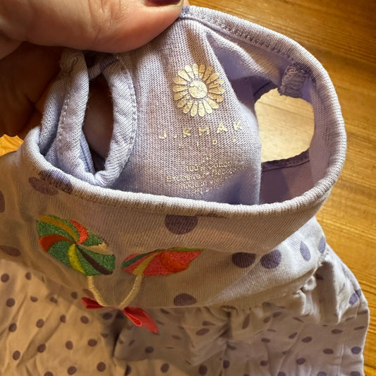 J. Khaki purple polkadot sleeveless candy applique dress SIZE 6T