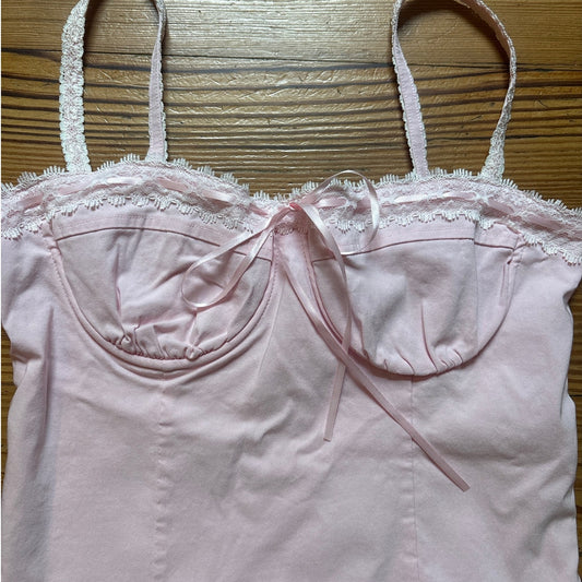 Beverly and Beck light pink corset cami top SIZE M