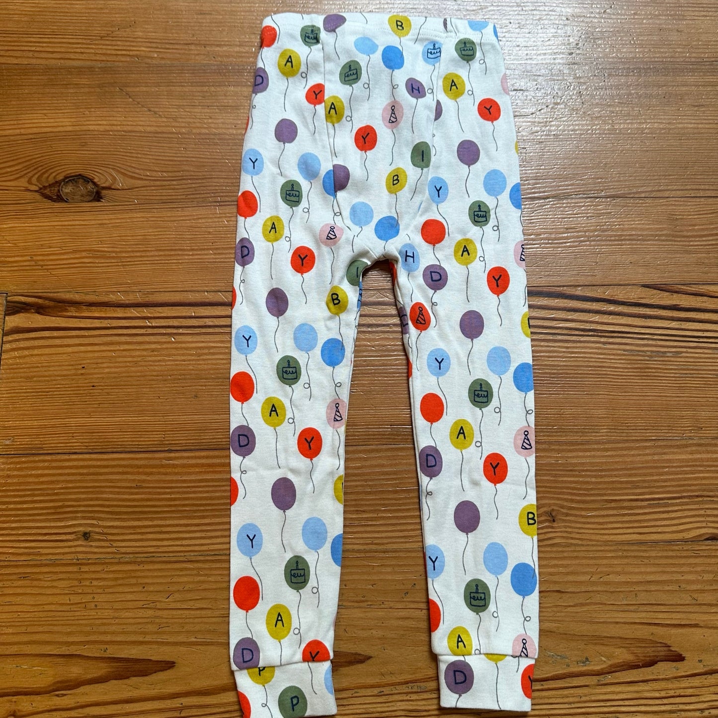 NWT Gap cream multicolor ballon Happy Birthday stretch pants SIZE 3