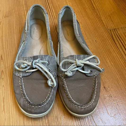 Sperry Top Slider brown gray boat show SIZE 7.5M