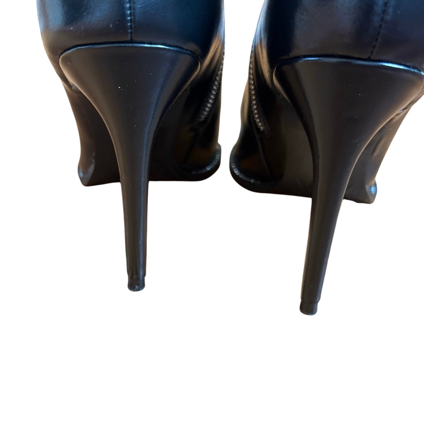 NWT ZARA black pointed toe stiletto jeweled sole heeled booties SIZE 10