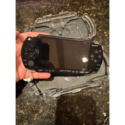 PSP handheld system TESTED - Black Color with Tough Travel Case
