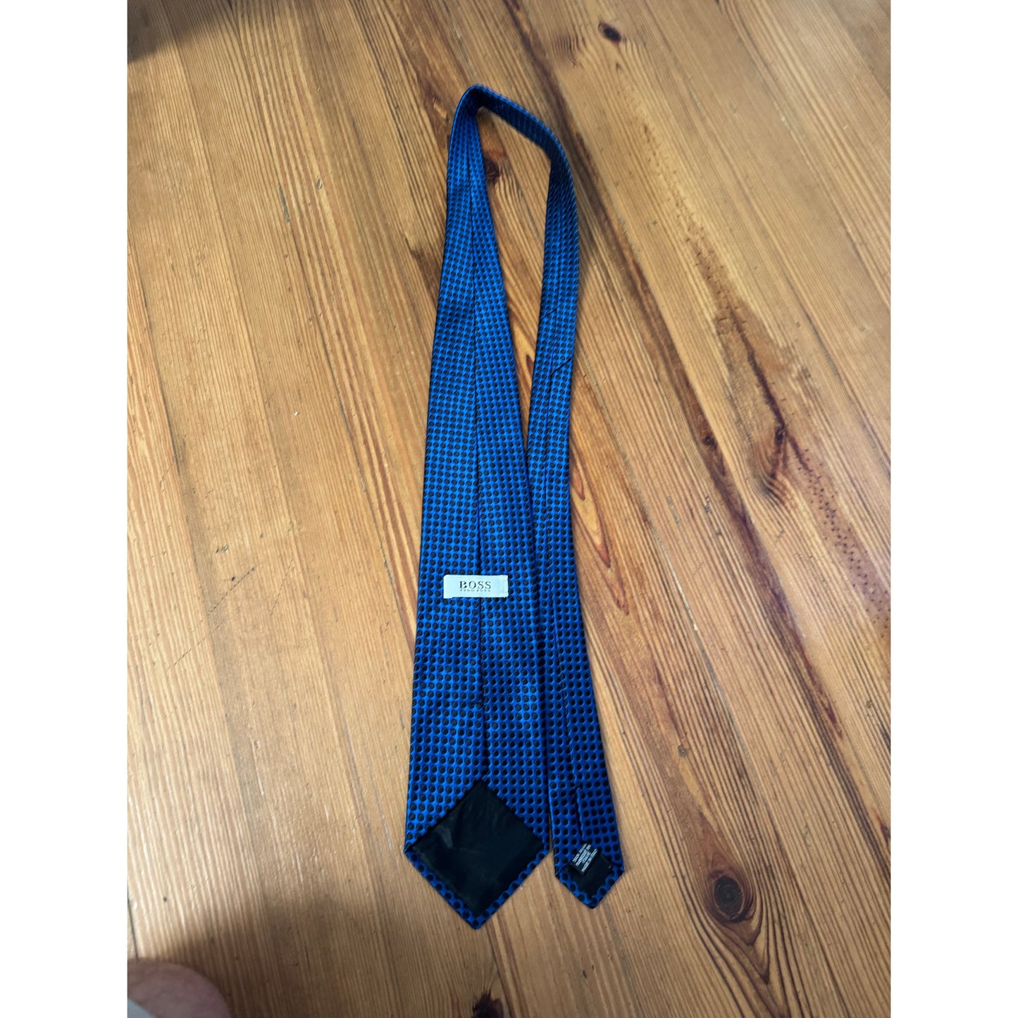 Hugo Boss Tie - Blue Black Dots