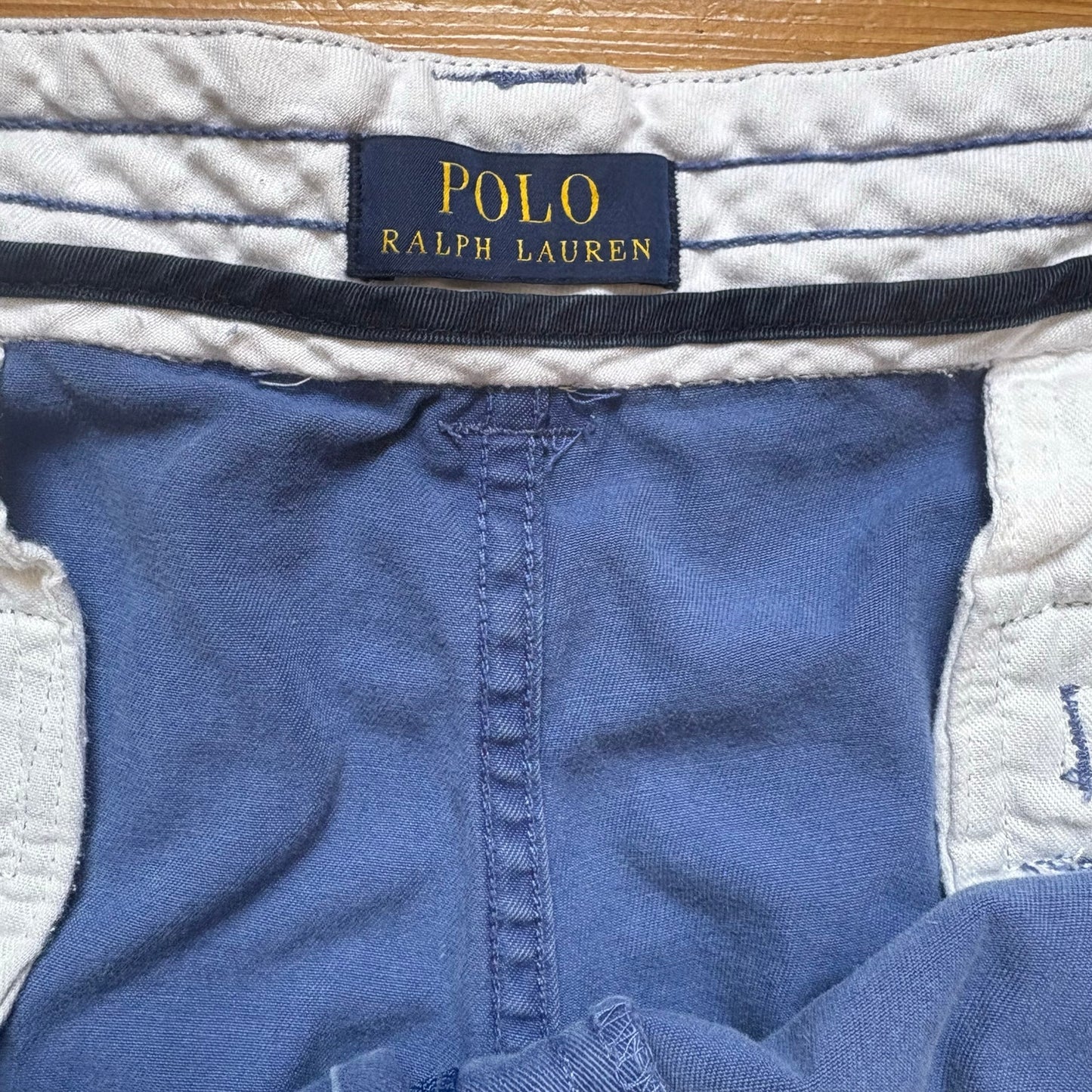 Polo Ralph Lauren blue cotton mens cargo shorts SIZE 44B