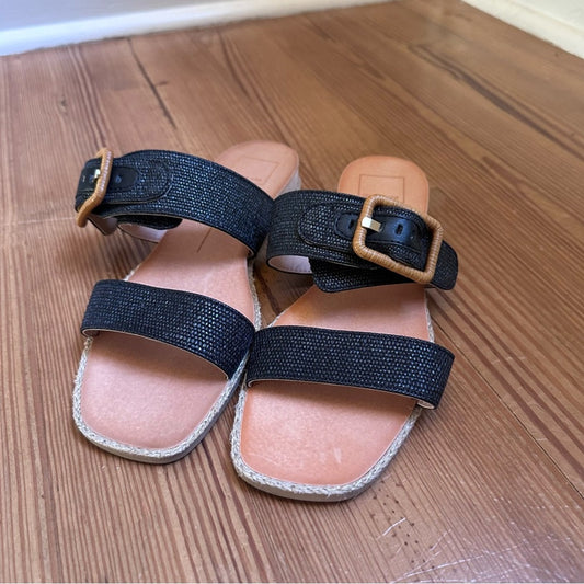 Dolce Vita Peio black double strap buckle sandals SIZE 8