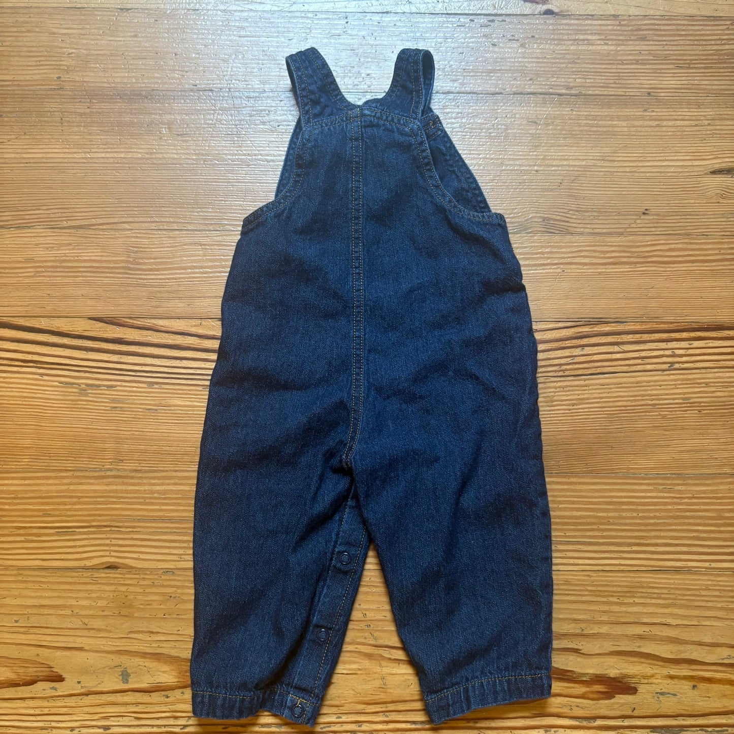 Carter’s dark denim fire truck embroidered baby overalls SIZE 9M
