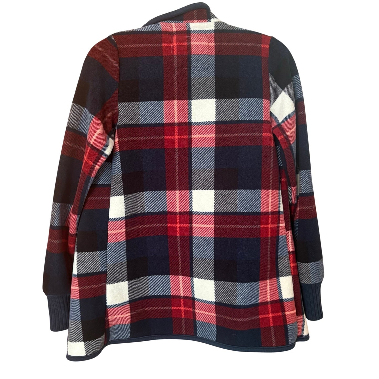 Abercrombie & Fitch womens oversized buffalo plaid sherpa jacket SIZE S