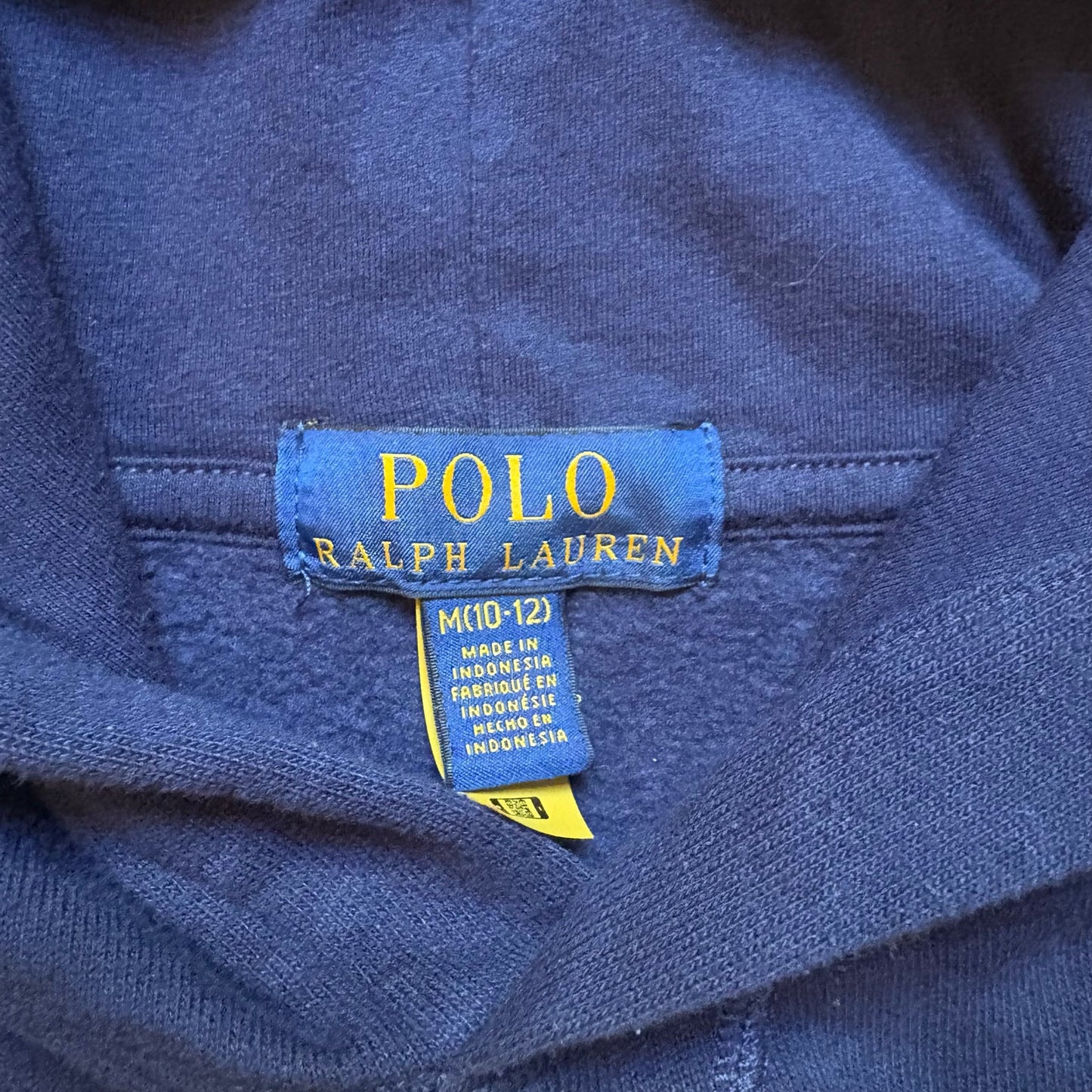 Polo Ralph Lauren navy Polo lettering pullover hoodie sweatshirt SIZE M