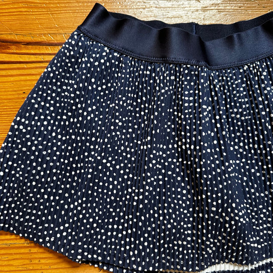 all in motion navy blue polka dot pleated lined active skort SIZE 4