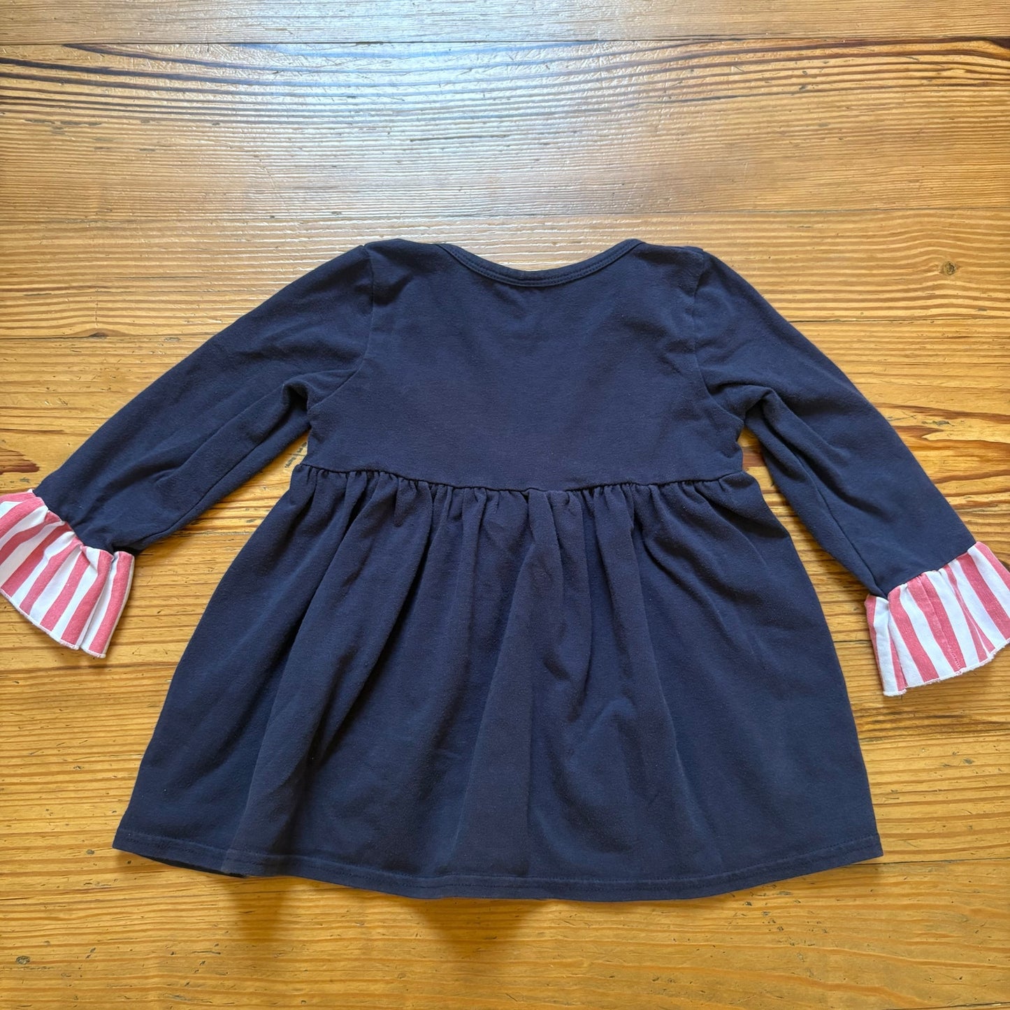 Boutique blue long sleeve ruffle first responders vehicle toddler shirt SIZE 3T