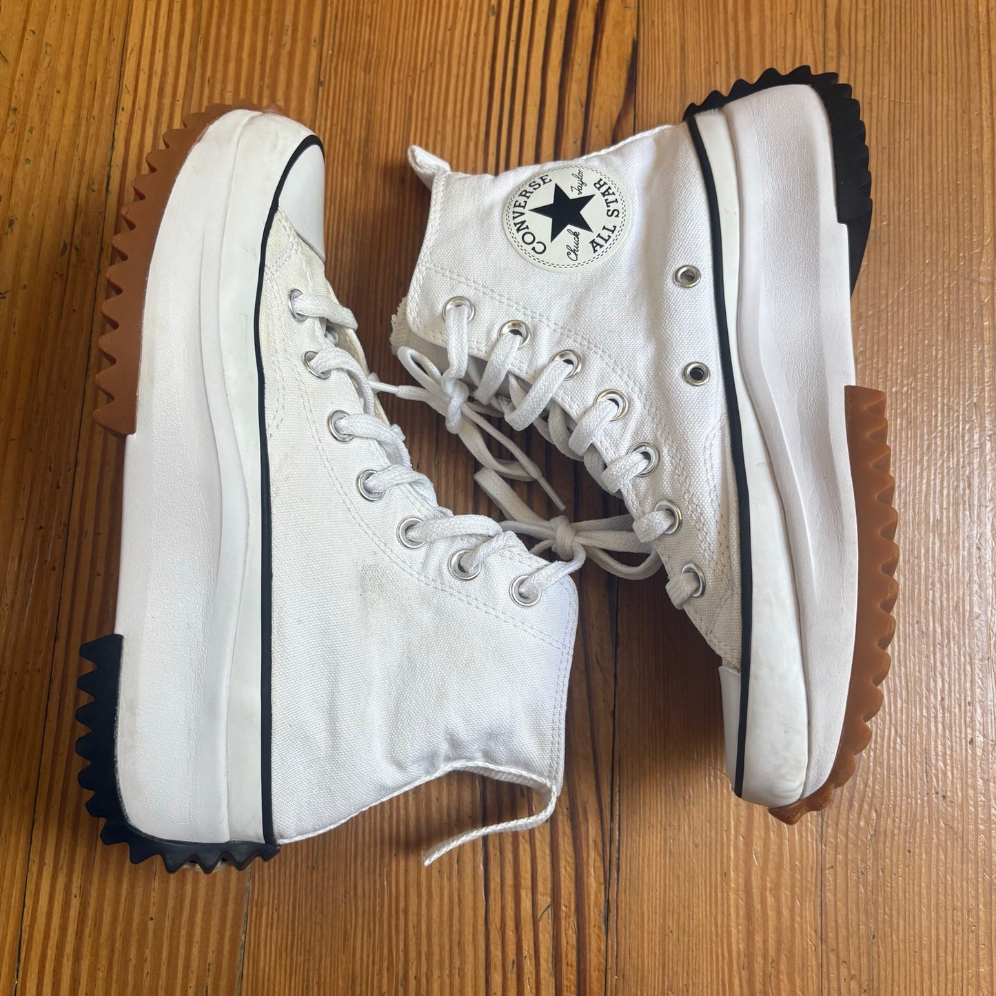 Converse All Star Chuck Taylor white high top platform sneakers SIZE M5 W6.5