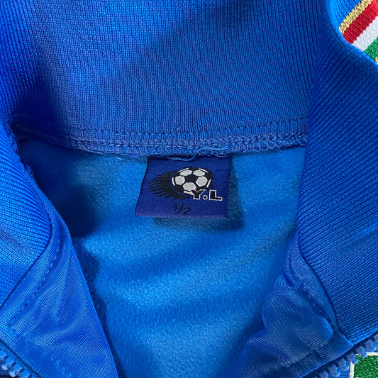 Italia Soccer embroidered logo blue full zip youth jacket sweater SIZE 3-4