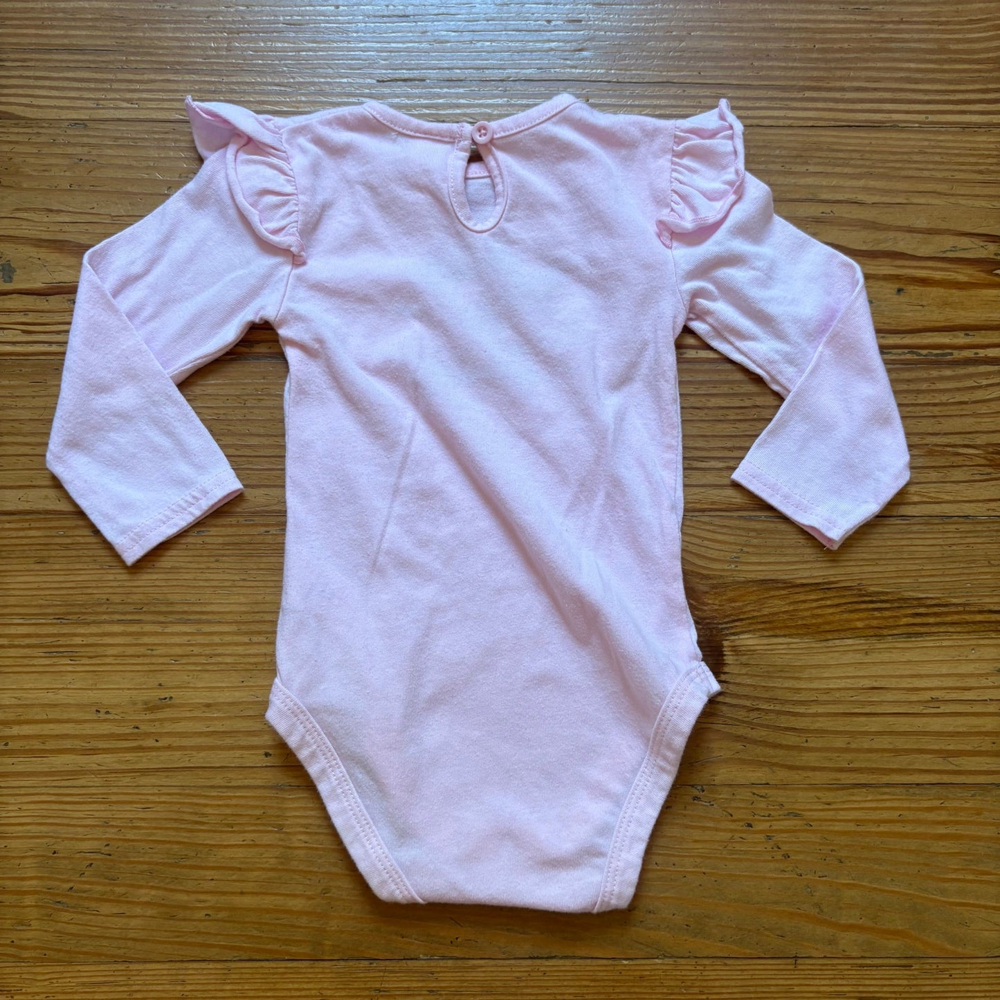 Baby Essentials pink Batty for Daddy embroidered long sleeve bodysuit SIZE 18M